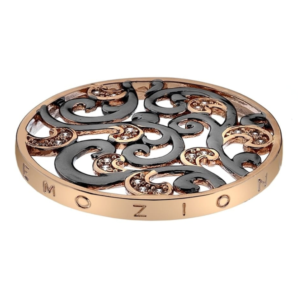 Creativity Oxidised Silver & Rose Gold Coin - 33mm