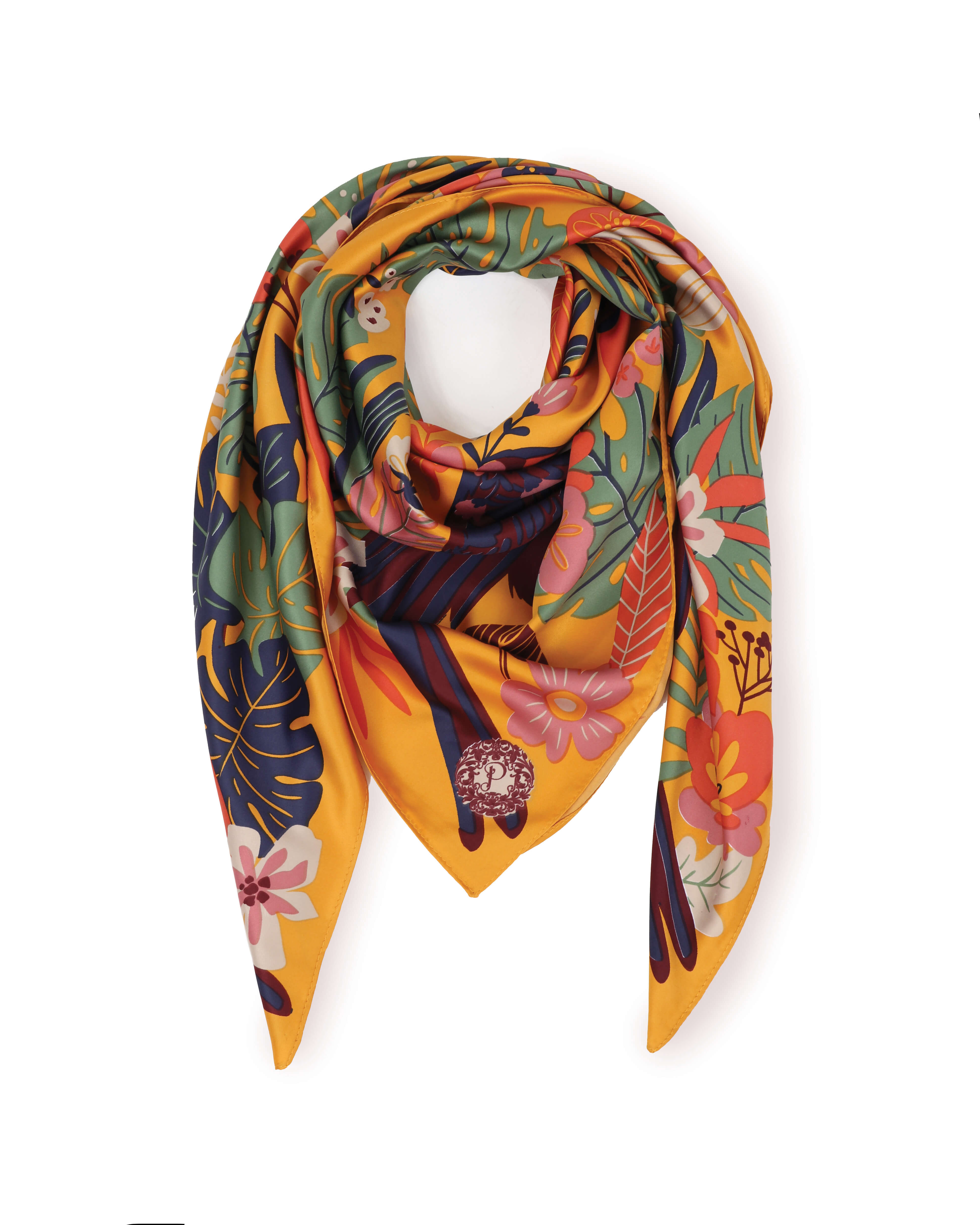 Satin Square Scarf - Toucan