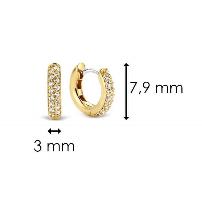 Gold Plated CZ Hoop Earrings