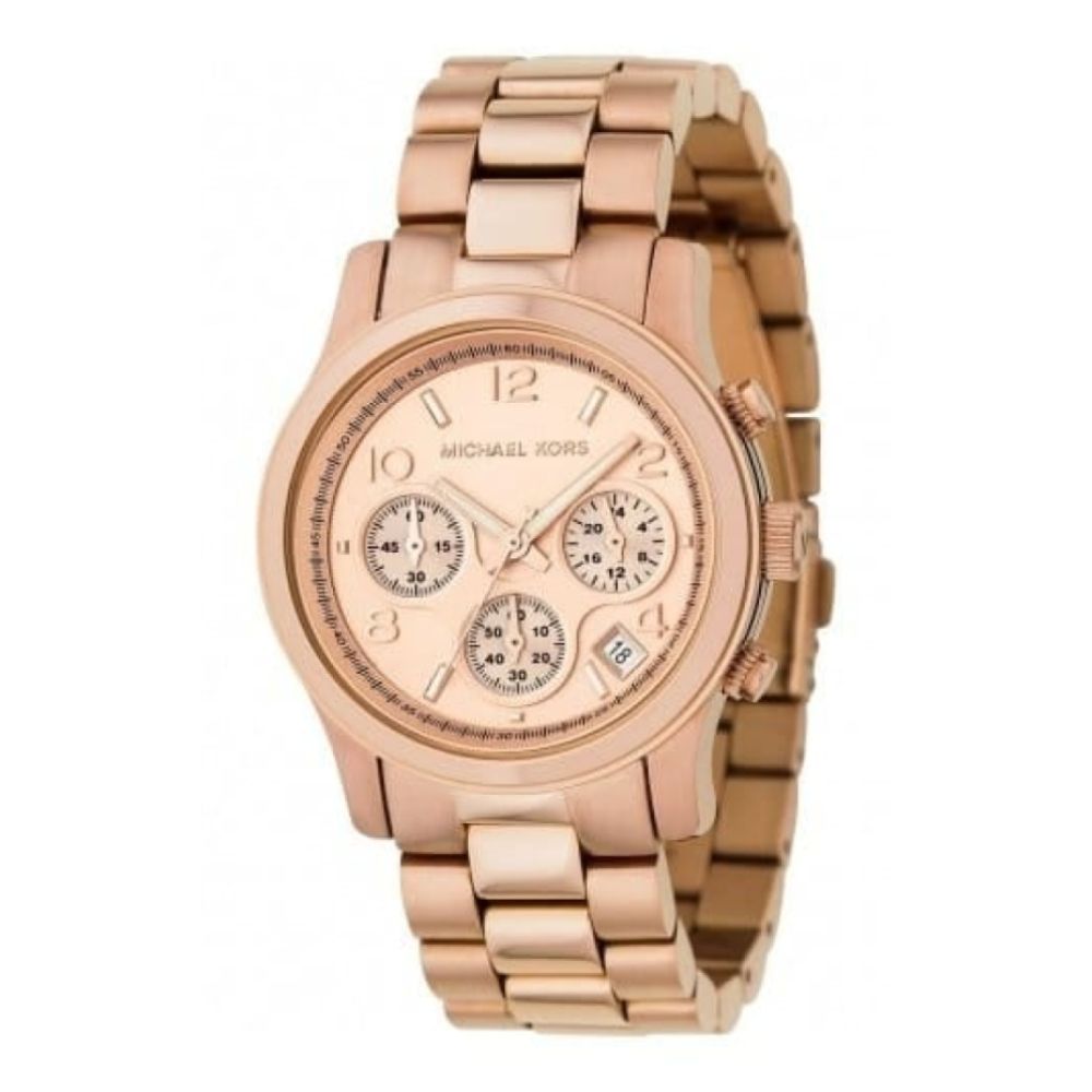 Ladies Rose Gold Chronograph Bracelet Watch
