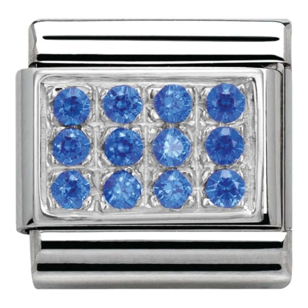 Classic Pave Blue CZ Link