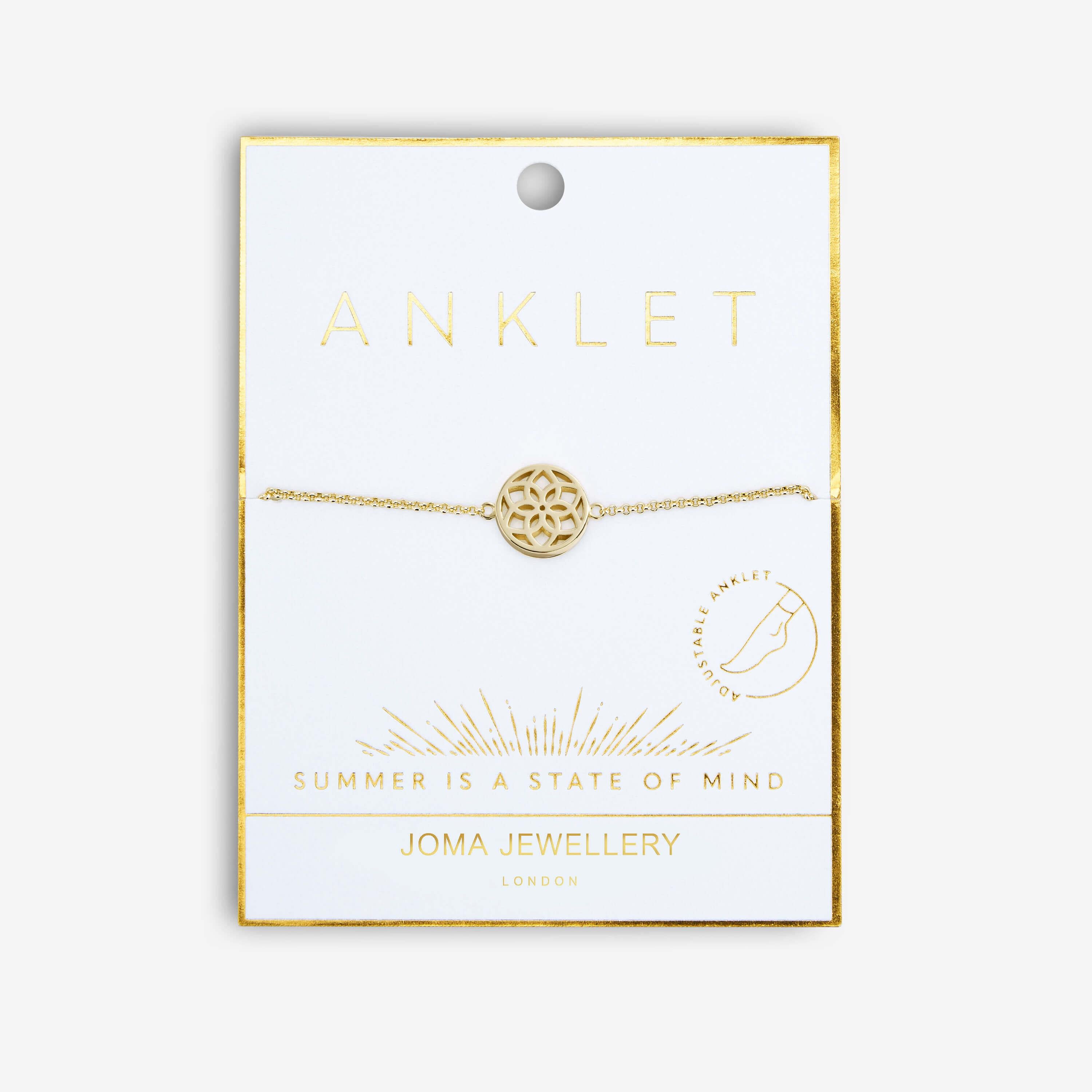 Anklet | Gold Dreamcatcher | Gold | 26cm Adjustable