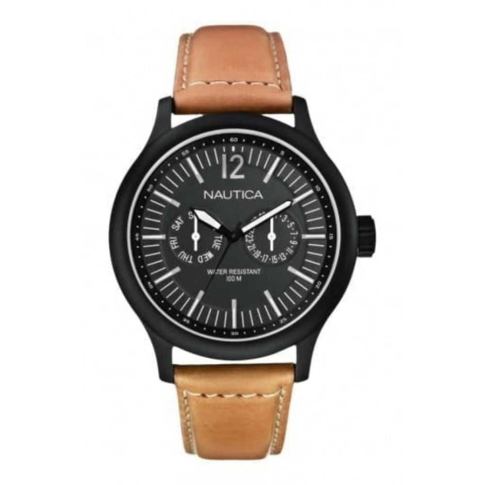 Gents NCT Light Brown Leather Watch & Multifunctional Dial