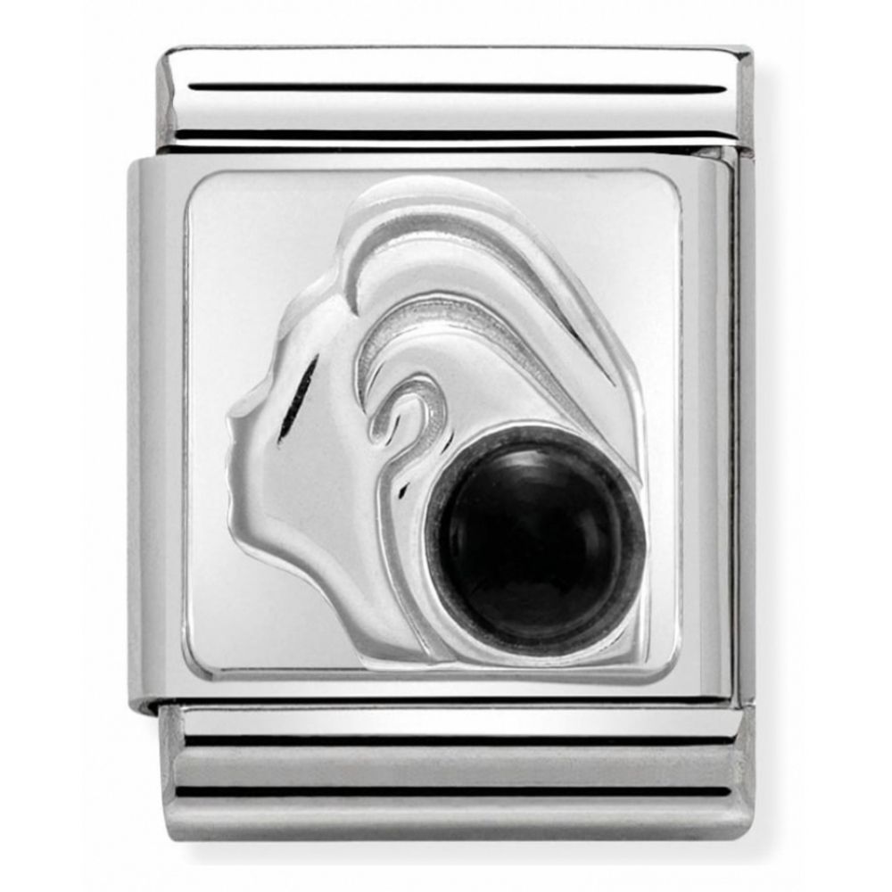 Zodiac Composable Big Stainless Steel, Sterling Silver & Gemstone Virgo Charm