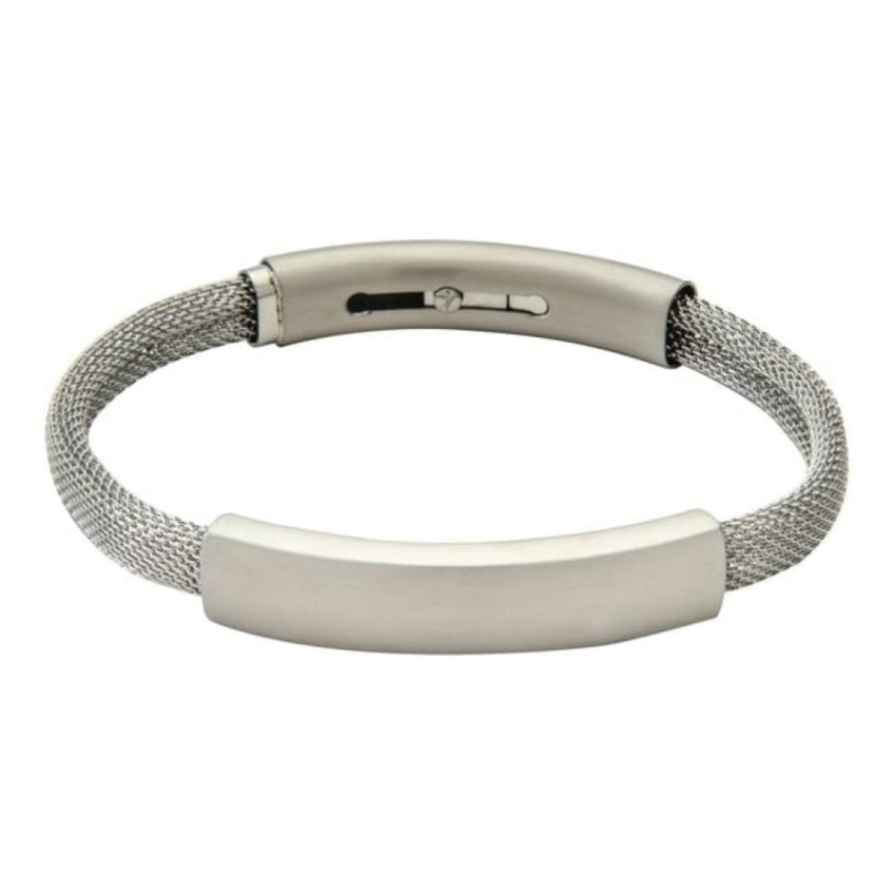 Men's Slim Line Milanese Bracelet With Magnetic Clasp & Stainless Steel Feature