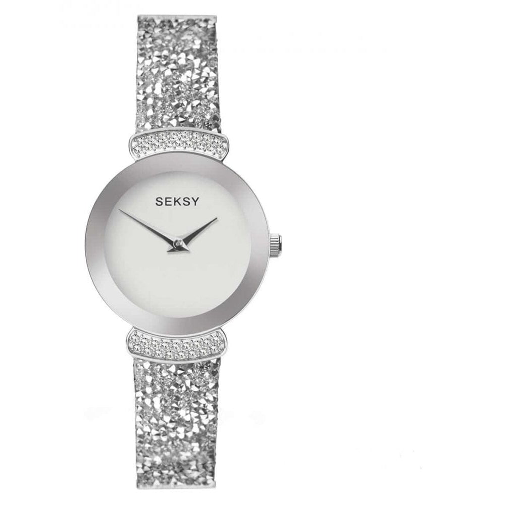 Seksy Rocks Silver Rhodium Bracelet Watch