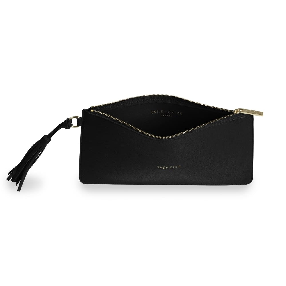 FLORRIE TASSEL POUCH - TRES CHIC - black - 14.5x28cm