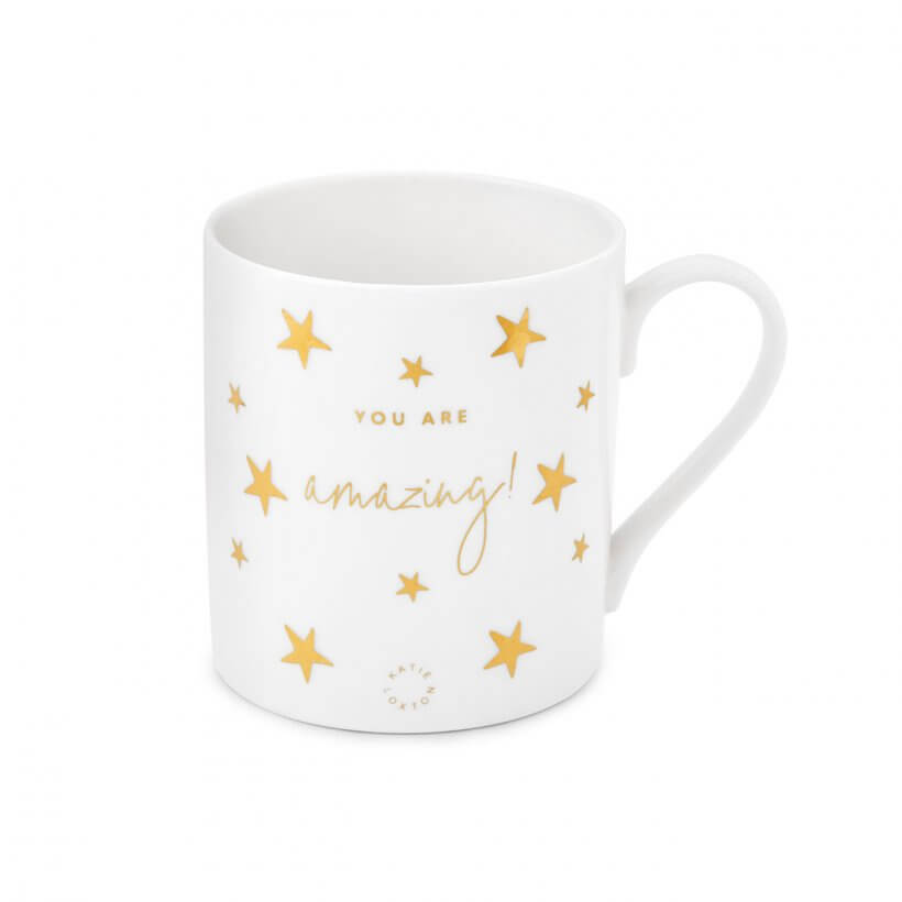Boxed Porcelain Mug | You Are Amazing | White And Gold