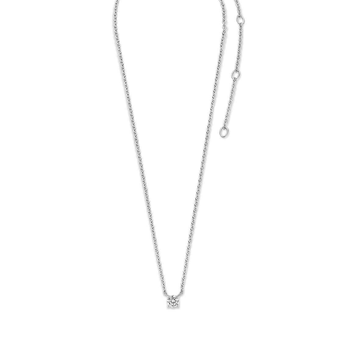 Minimalistic Round CZ Pendant Necklace