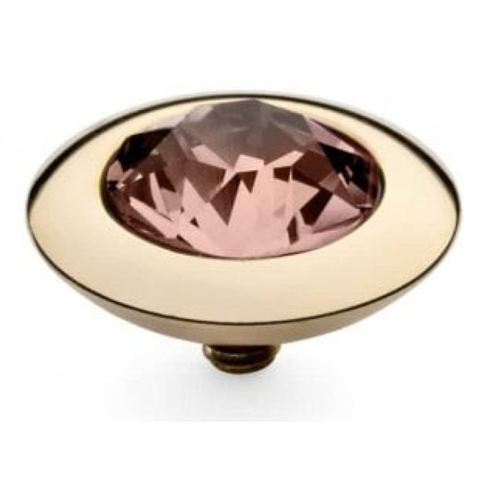 Famosa Gold 13mm Tondo Ring Top Vintage Rose