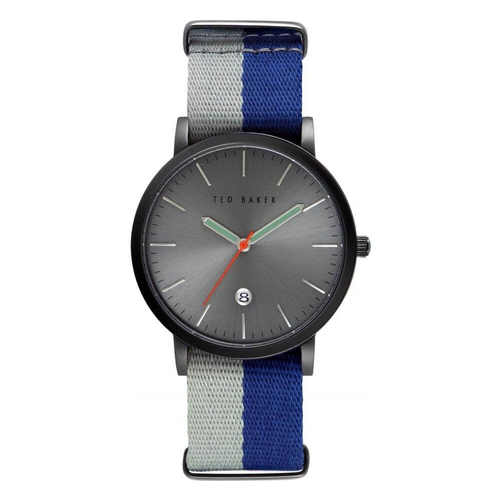 Black Stainless Steel Nylon Strap Watch