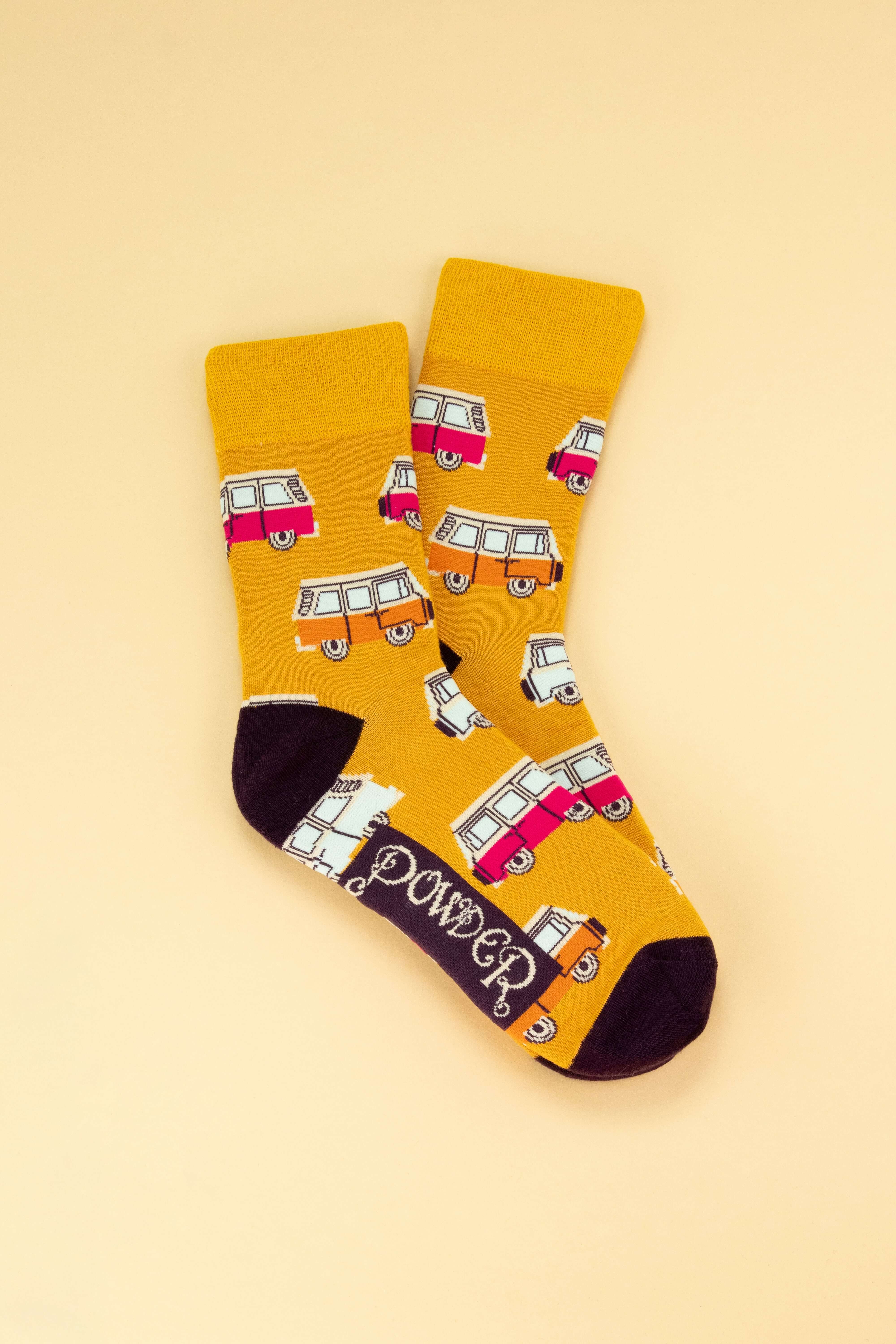 Campervan - Mustard Men's Socks