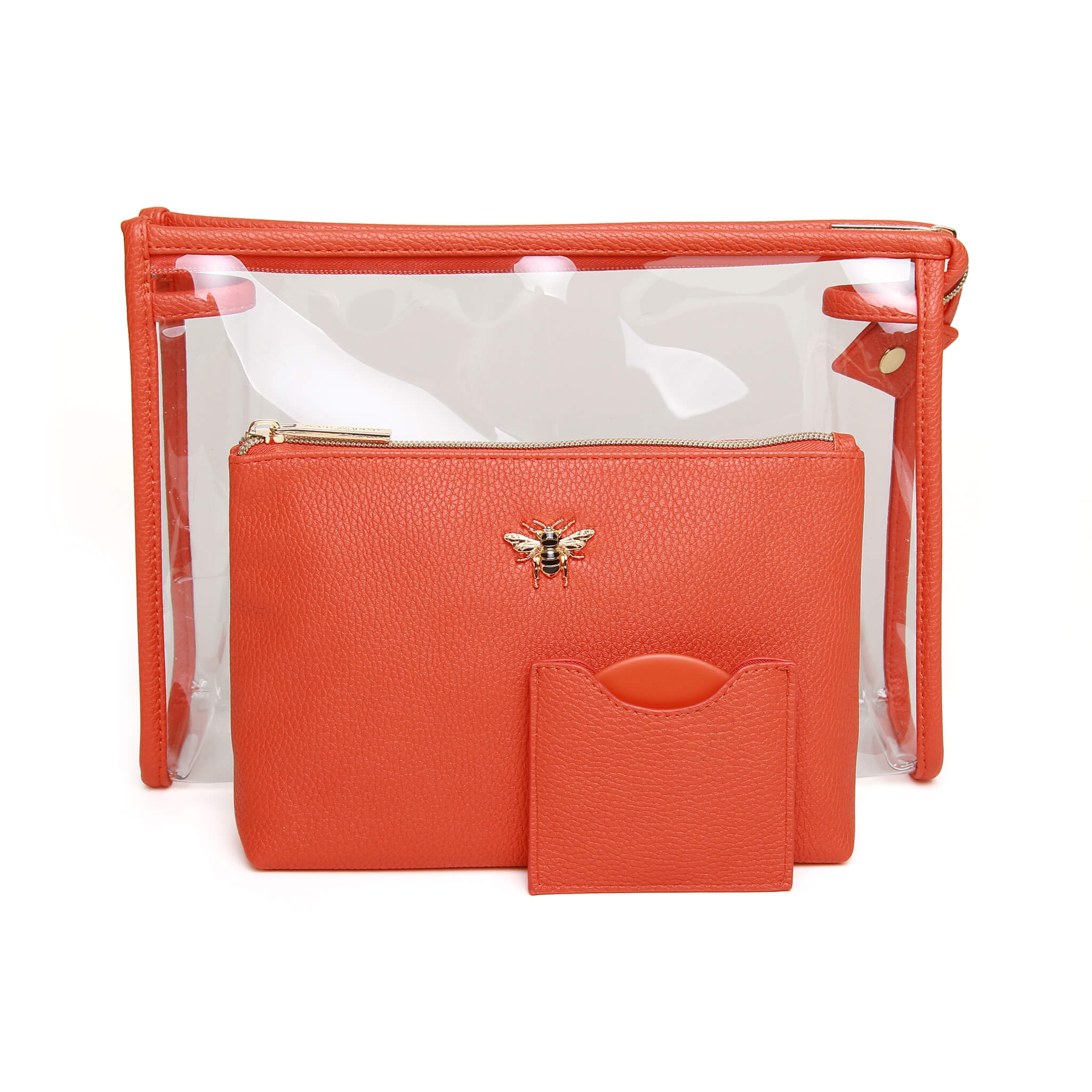 3pc Beauty/Makeup Gift Set In Orange