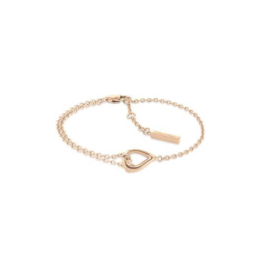 Asymmetrical Double Chain Rose Gold Bracelet