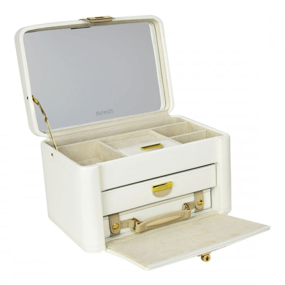 Cream & Tan Large Jewellery Box