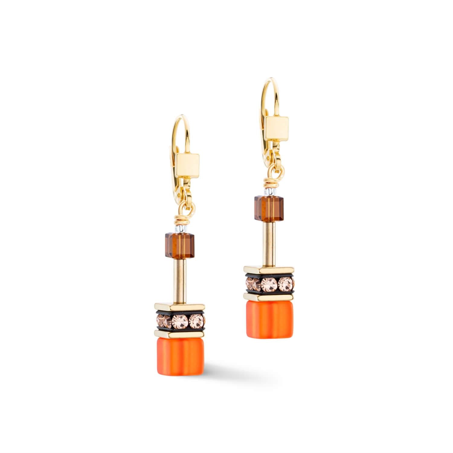 GeoCUBE Iconic Pierced Earrings In Sunset Gold