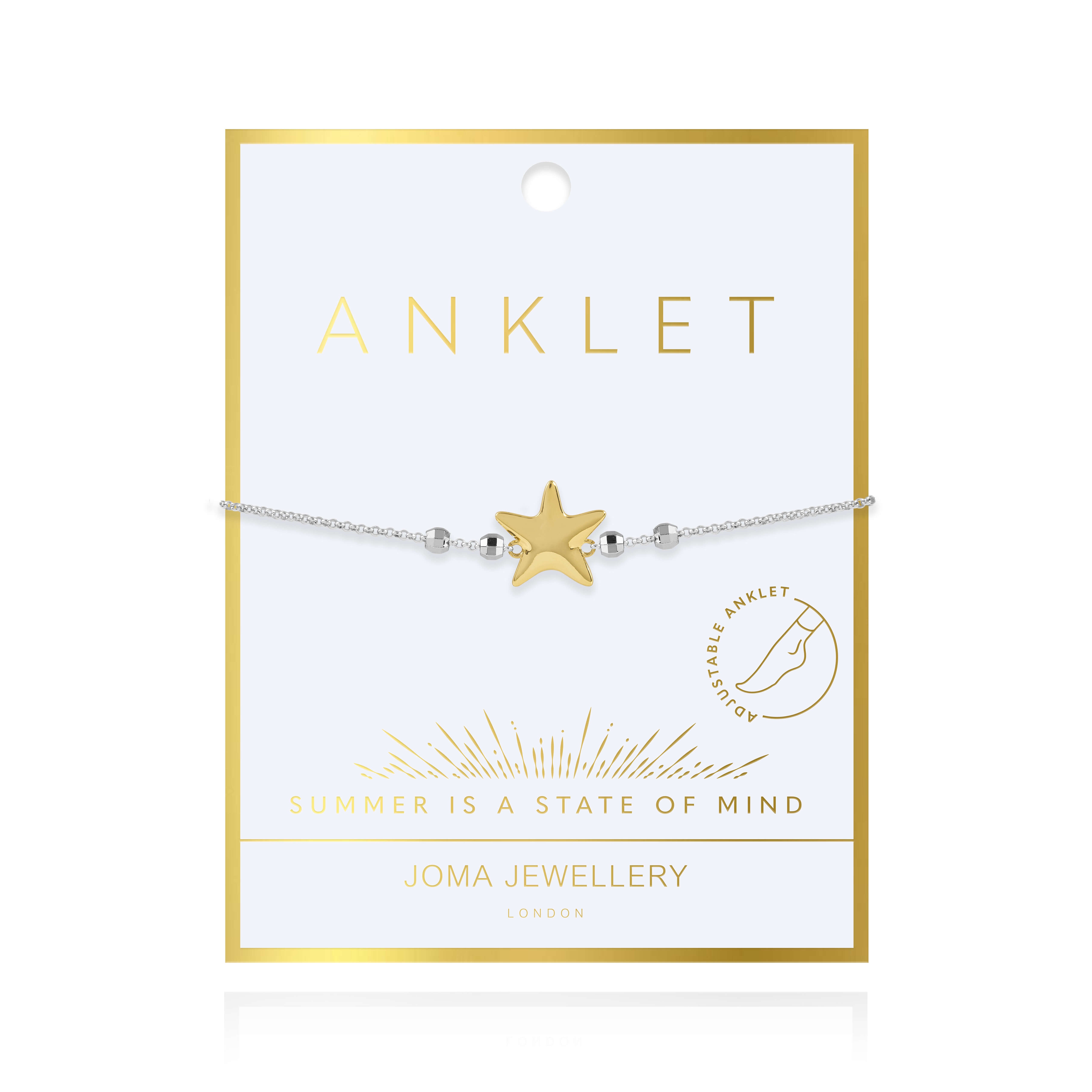 Two Tone Star Fish Anklet