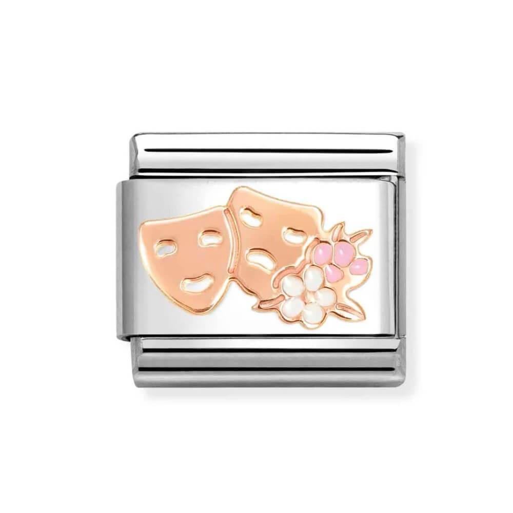 Composable Classic Link Theatre Mask Symbol In 9k RG & Enamel