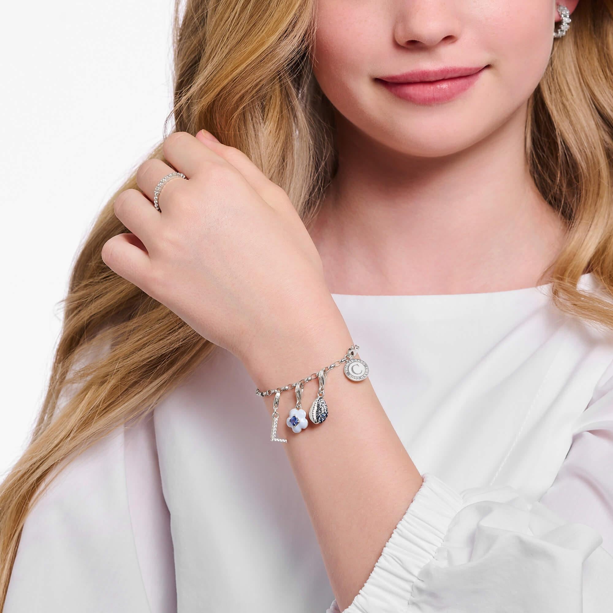 Member Charm Wide Anchor Link Bracelet With White Charmista Coin