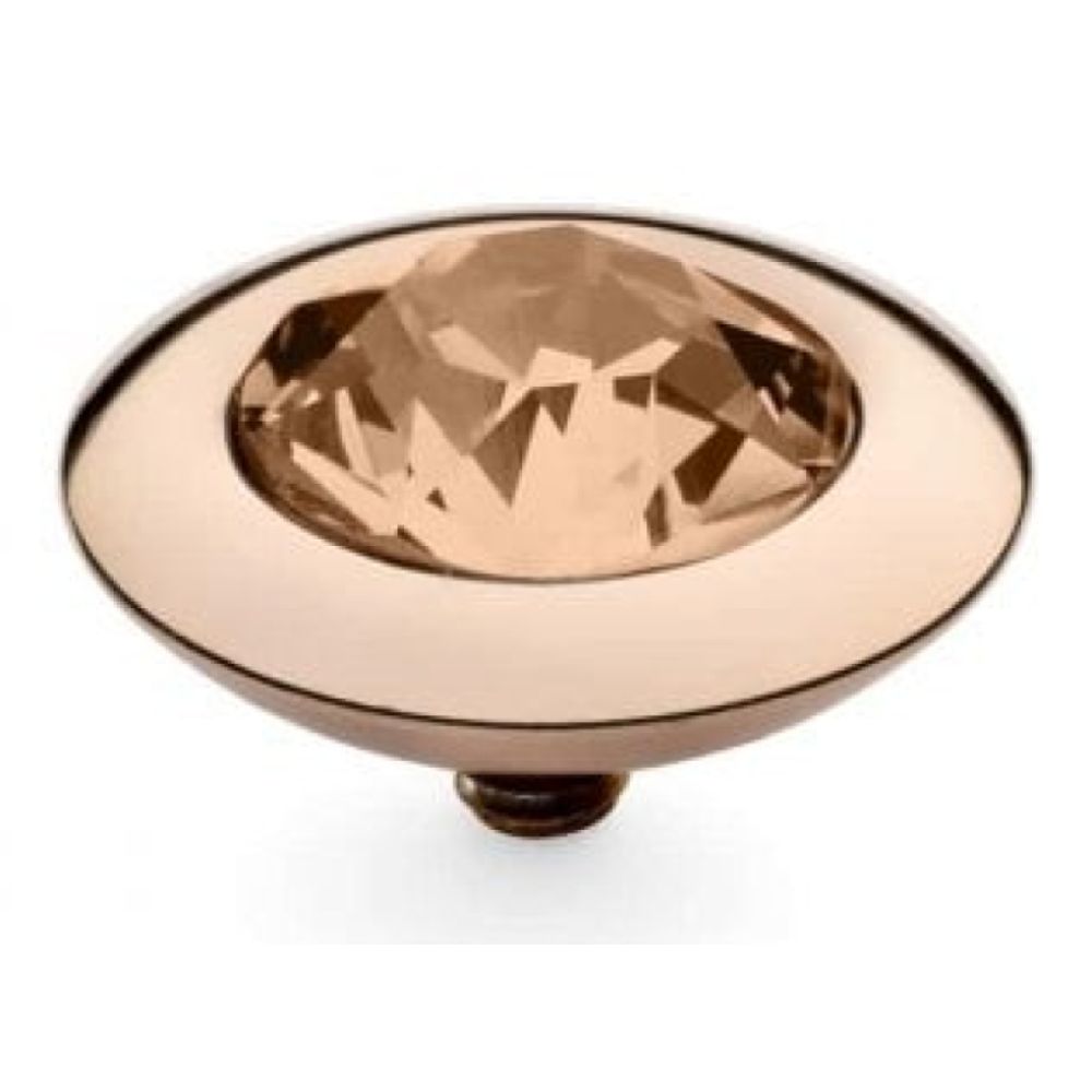 Famosa Rose Gold 13mm Tondo Ring Top Light Peach