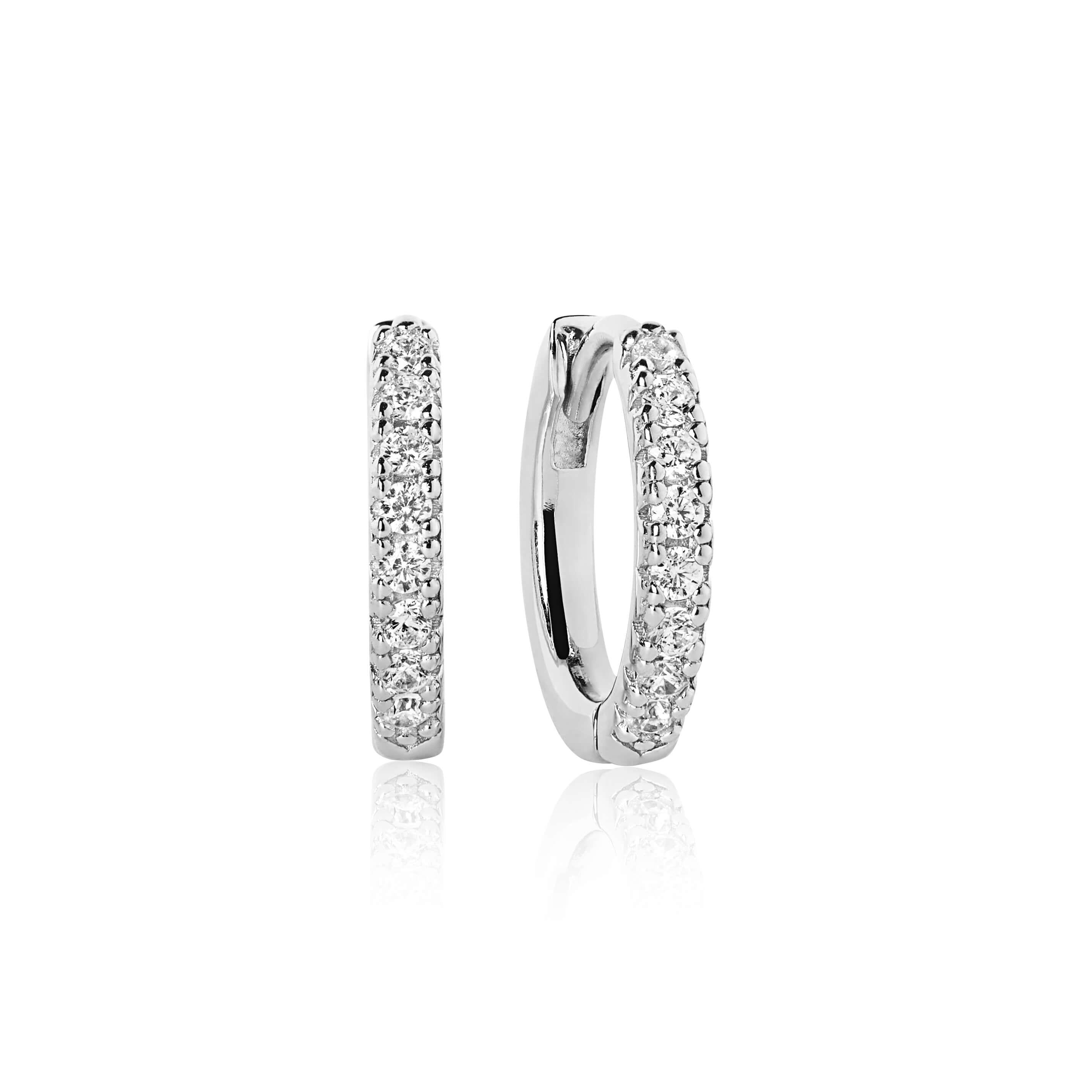 Ellera Medio Earrings With White Zirconia
