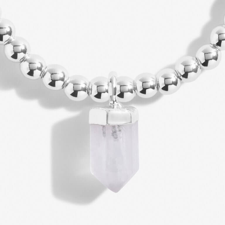 Crystal A Little | Clear Quartz | Silver | Bracelet | 17.5cm Stretch