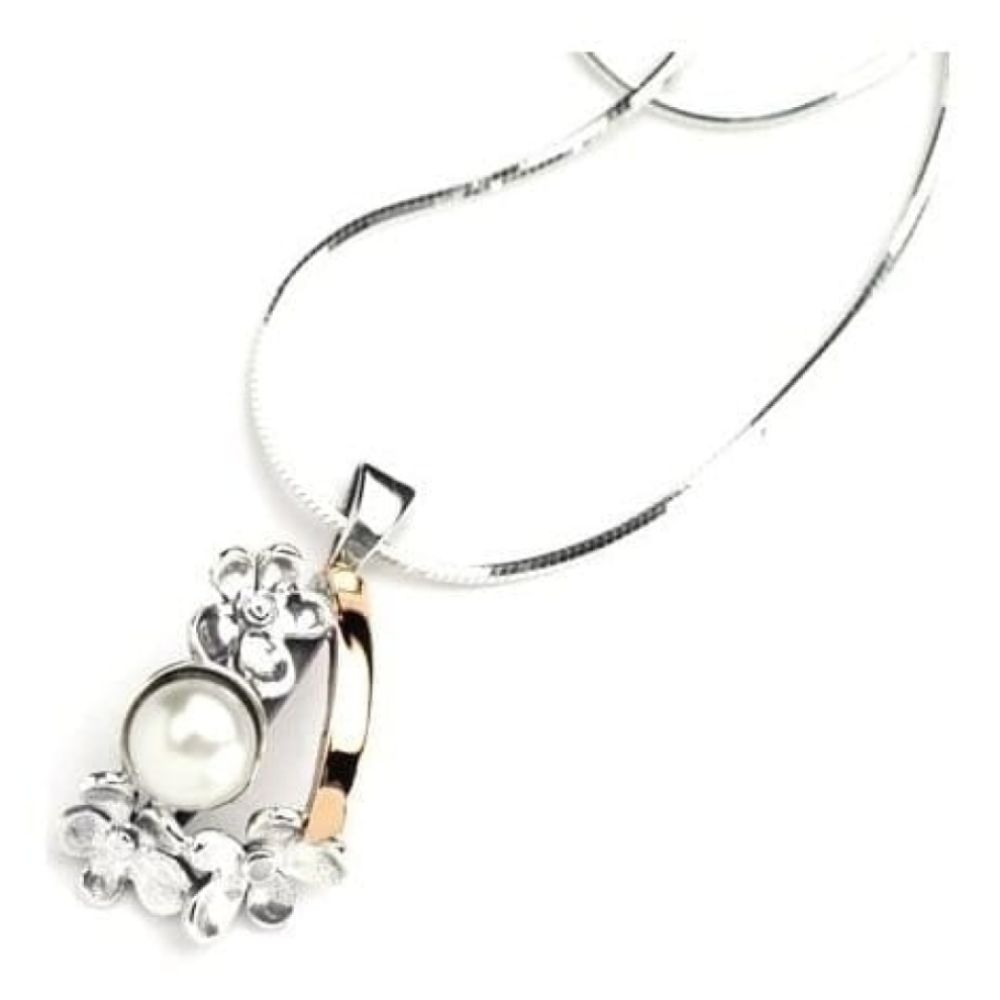 9K Gold & Silver Freshwater Pearl Necklace
