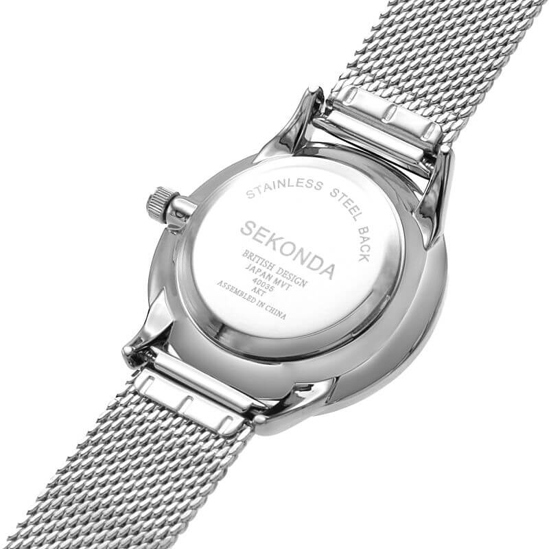 Stone Set MOP Dial & Mesh Bracelet Strap Ladies Watch