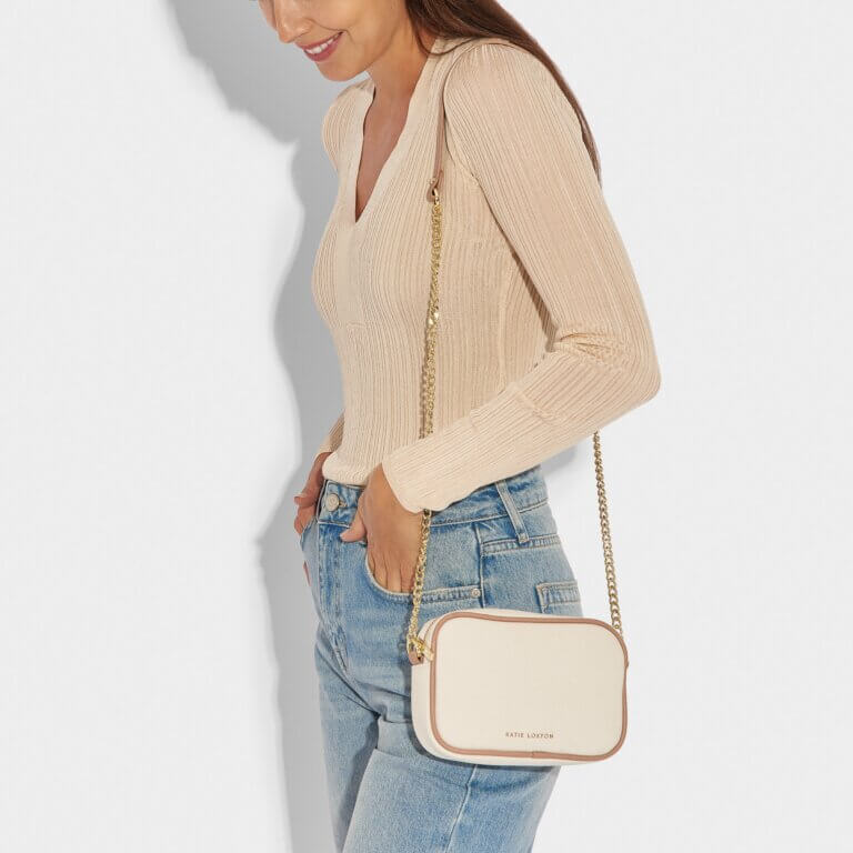 Amalfi Canvas Millie Bag Off White / Soft Tan