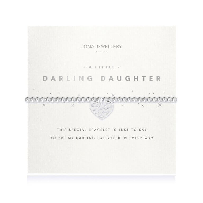 Faceted A Little | Darling Daughter | Silver | Bracelet | 17.5cm Stretch