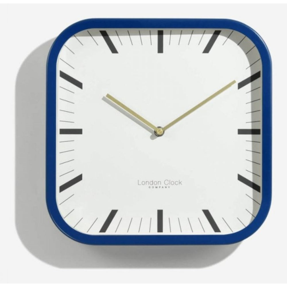 Square Blue Wall Clock