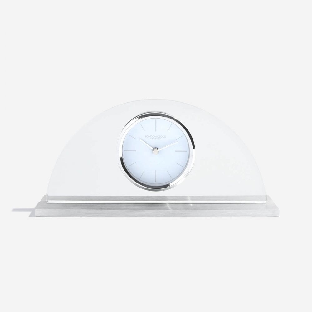 Titanium Half Moon Mantel Clock