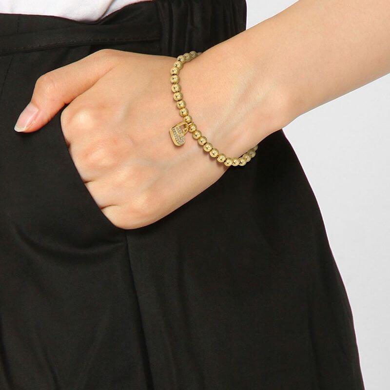 Beads Gold Toned Ladies Bracelet