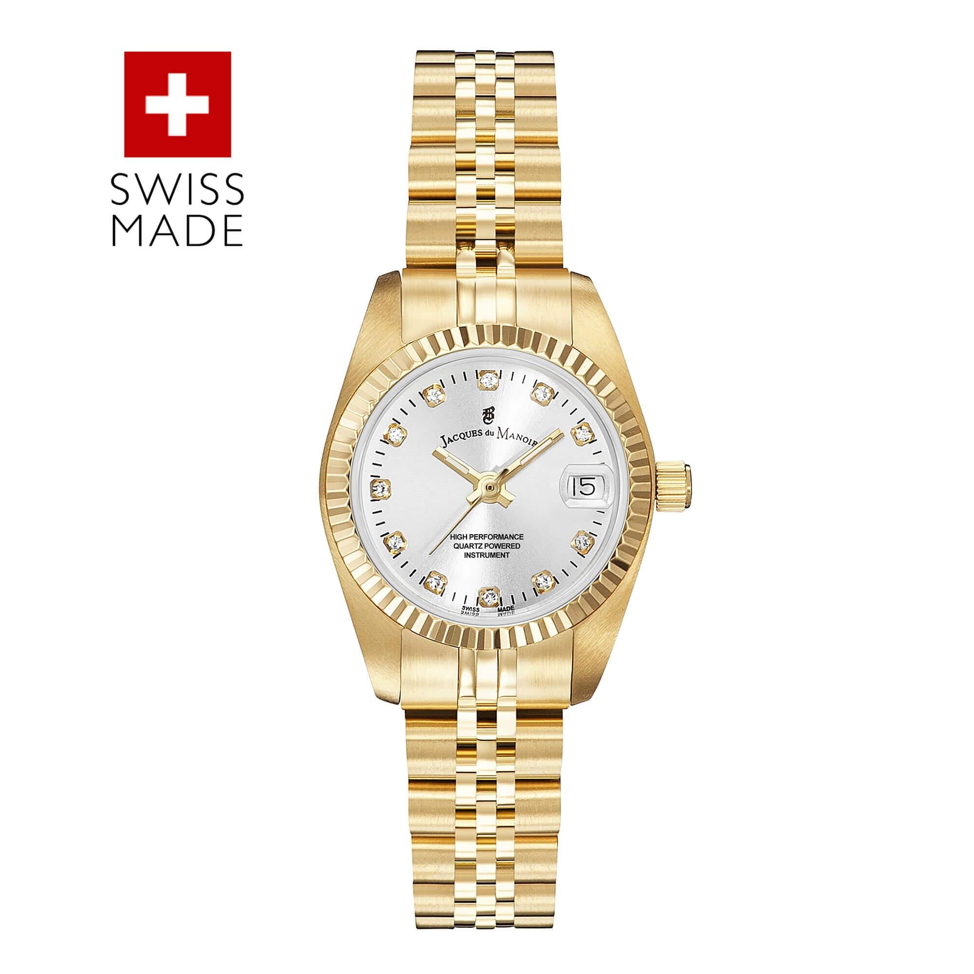 Swiss-made Ladies Inspiration Gold Plated Bracelet Watch