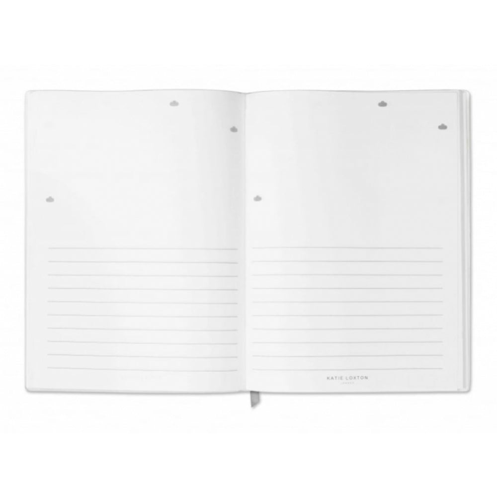 Baby Book - Photo Album And Notebook - Metallic White