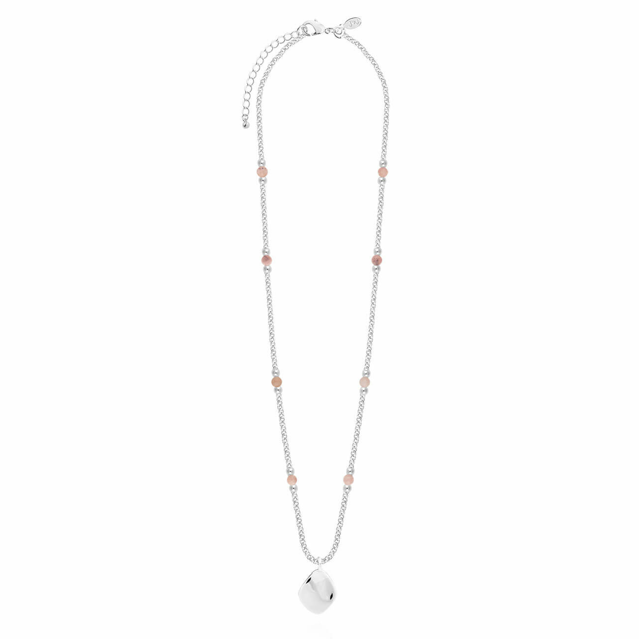 Wellness Gems | Silver | Sunstone Necklace | 45cm + 5cm Extender