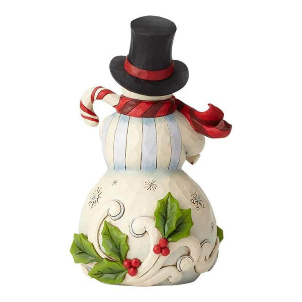 Snowman and His Candy Cane Figurine