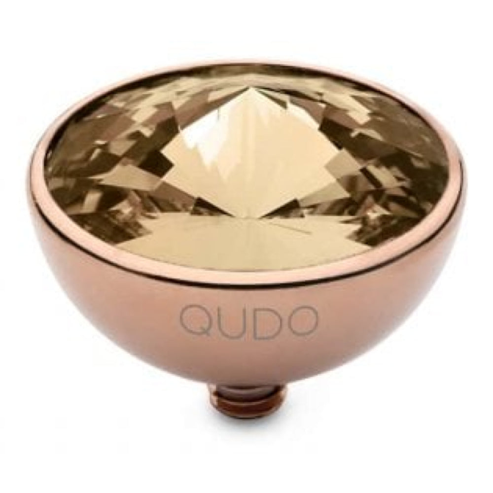 Famosa Rose Gold 13mm Bottone Ring Top Light Colorado Topaz