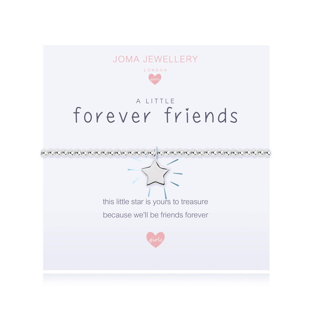 Children's A Little Forever Friends Silver Stretch Bracelet 15.5cm