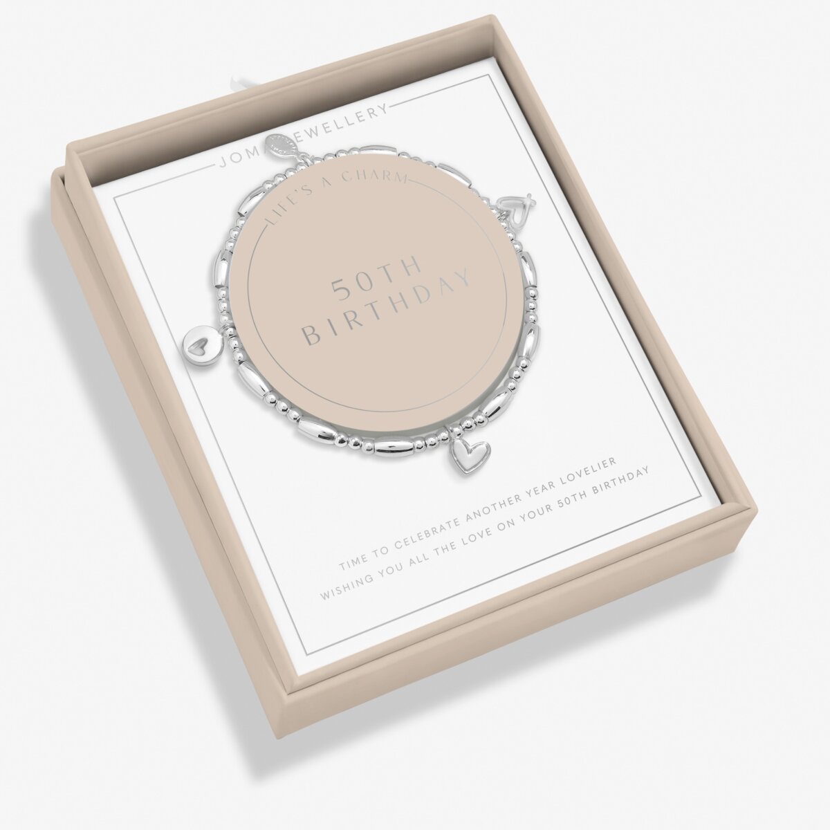 Life's A Charm '50th Birthday' Silver Plated Bracelet