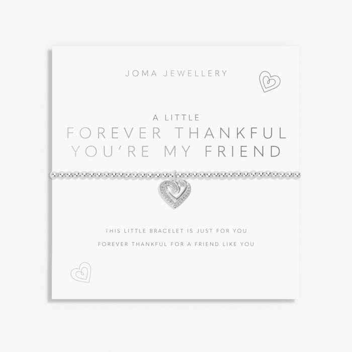 A Little Silver Plated 'Forever Thankful You Are My Friend' Bracelet