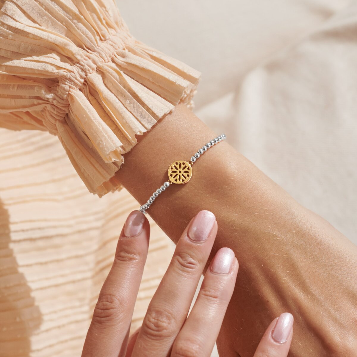 A Little 'Peace' Silver & Gold Plated Bracelet
