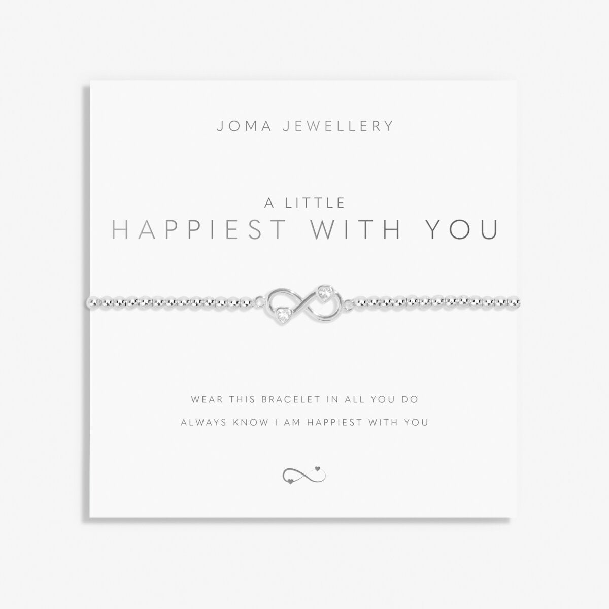 A Little 'Happiest With You' Silver Plated Bracelet