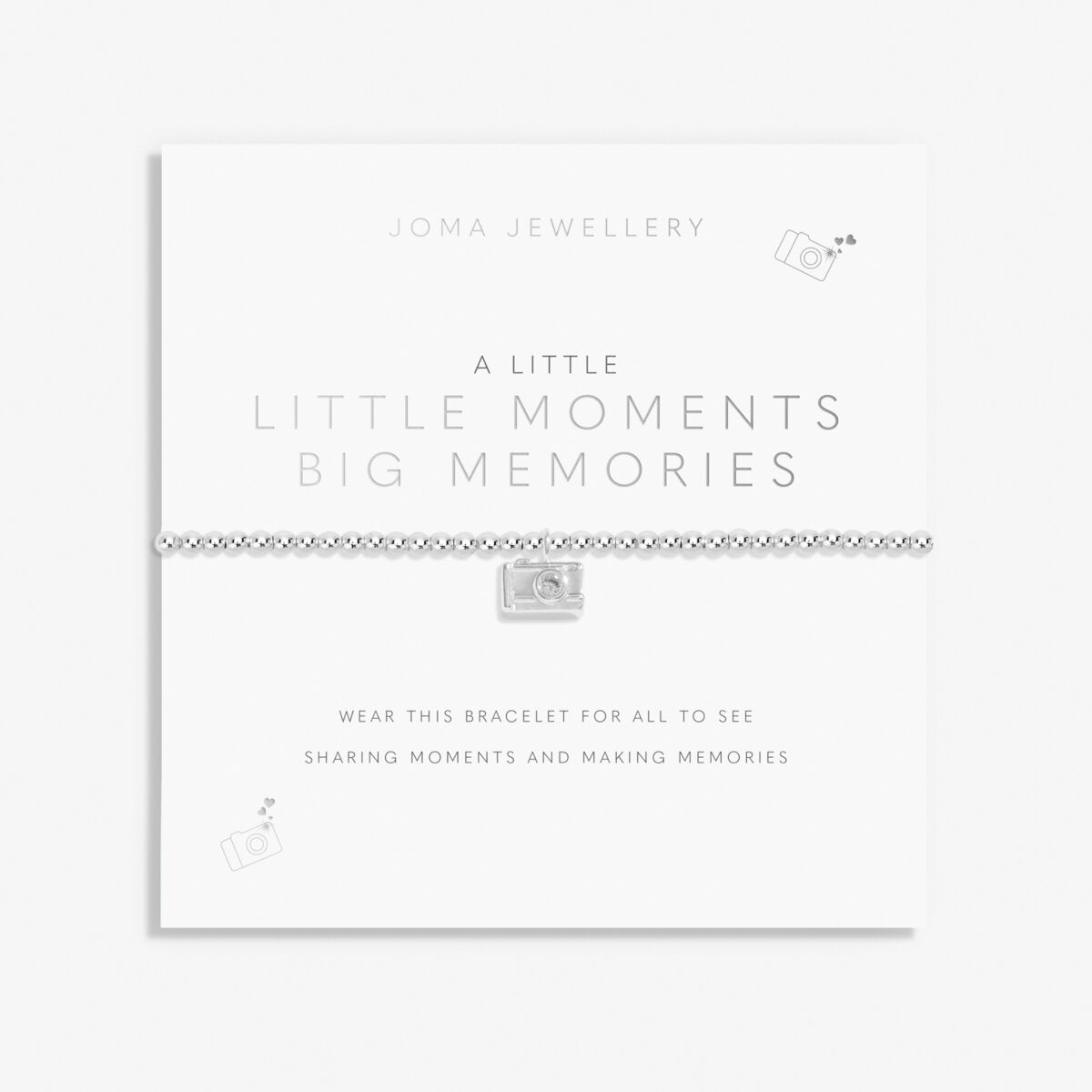 A Little 'Little Moments Big Memories' Silver Plated Bracelet