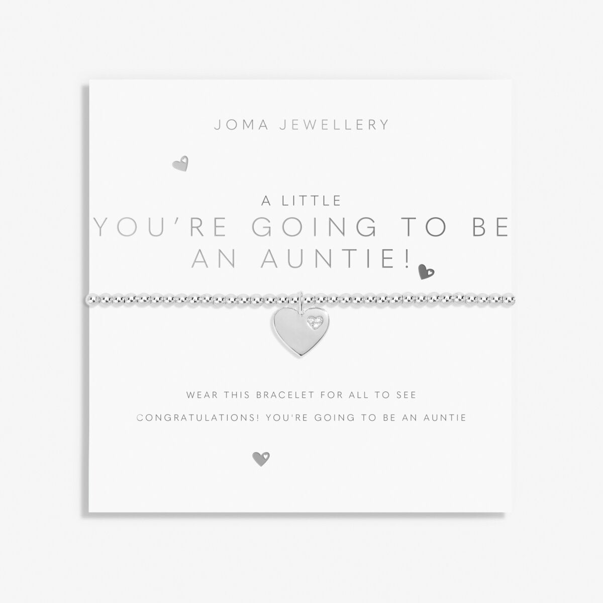 A Little 'You're Going To Be An Auntie!' Silver Plated Bracelet