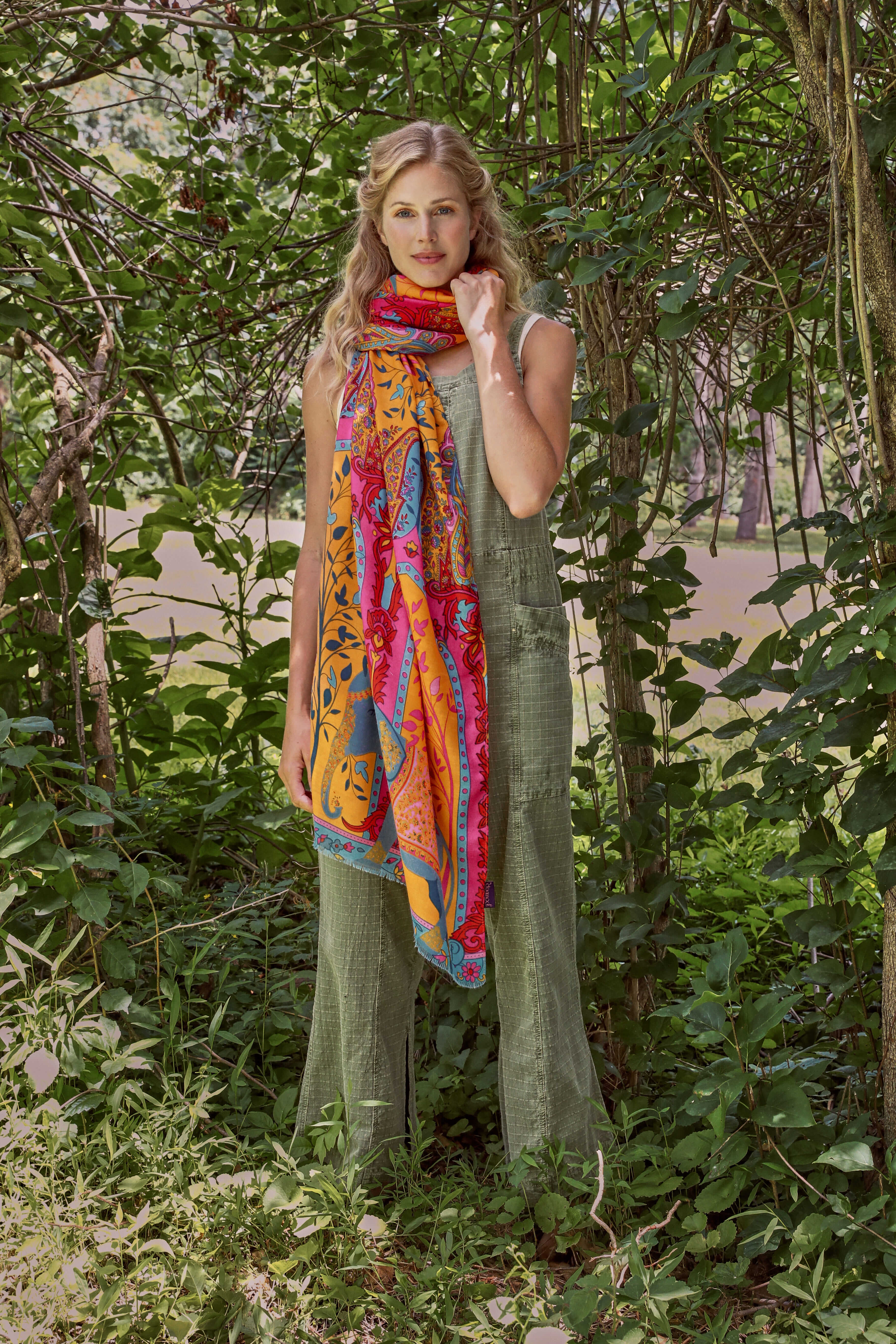 Regal Elephant Print Scarf