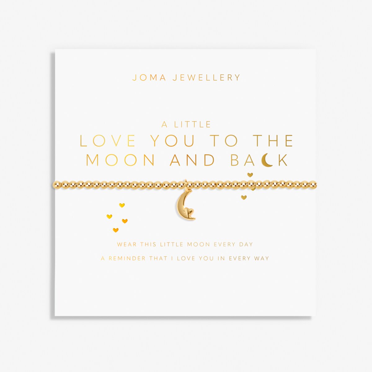 A Little 'Love You To The Moon & Back' Gold Plated Bracelet