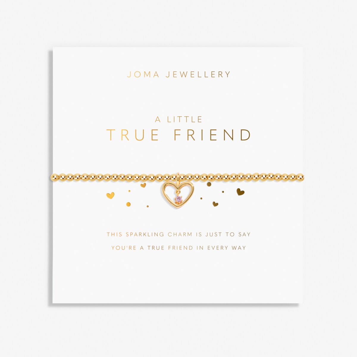 A Little 'True Friend' Gold Plated Bracelet
