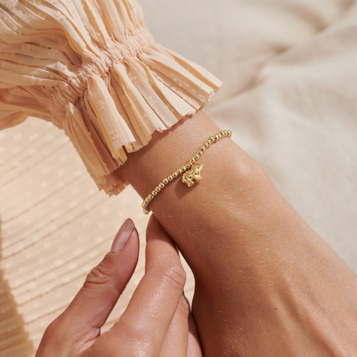 A Little 'Lucky Elephant' Gold Plated Bracelet