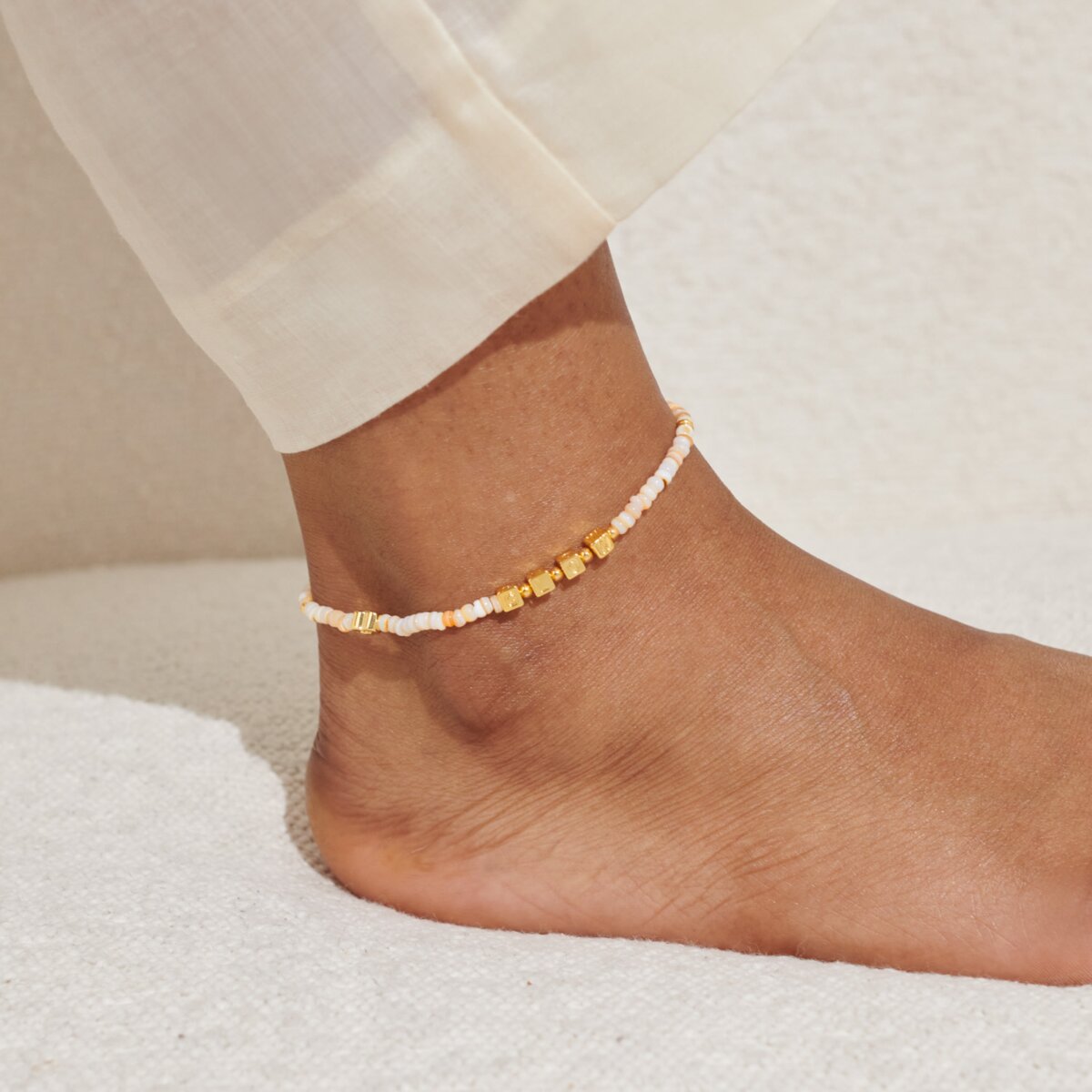 Happy Little Moments 'Let Your Soul Glow' Gold Plated Anklet